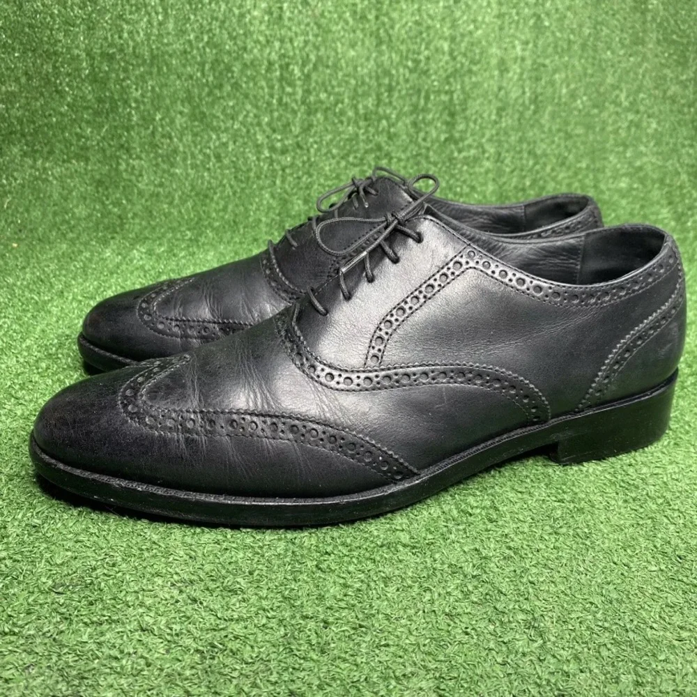 Cole Haan Air‎ Madison Mens Black Leather Wingtip Lace-Up Oxfords C10145 Size 11